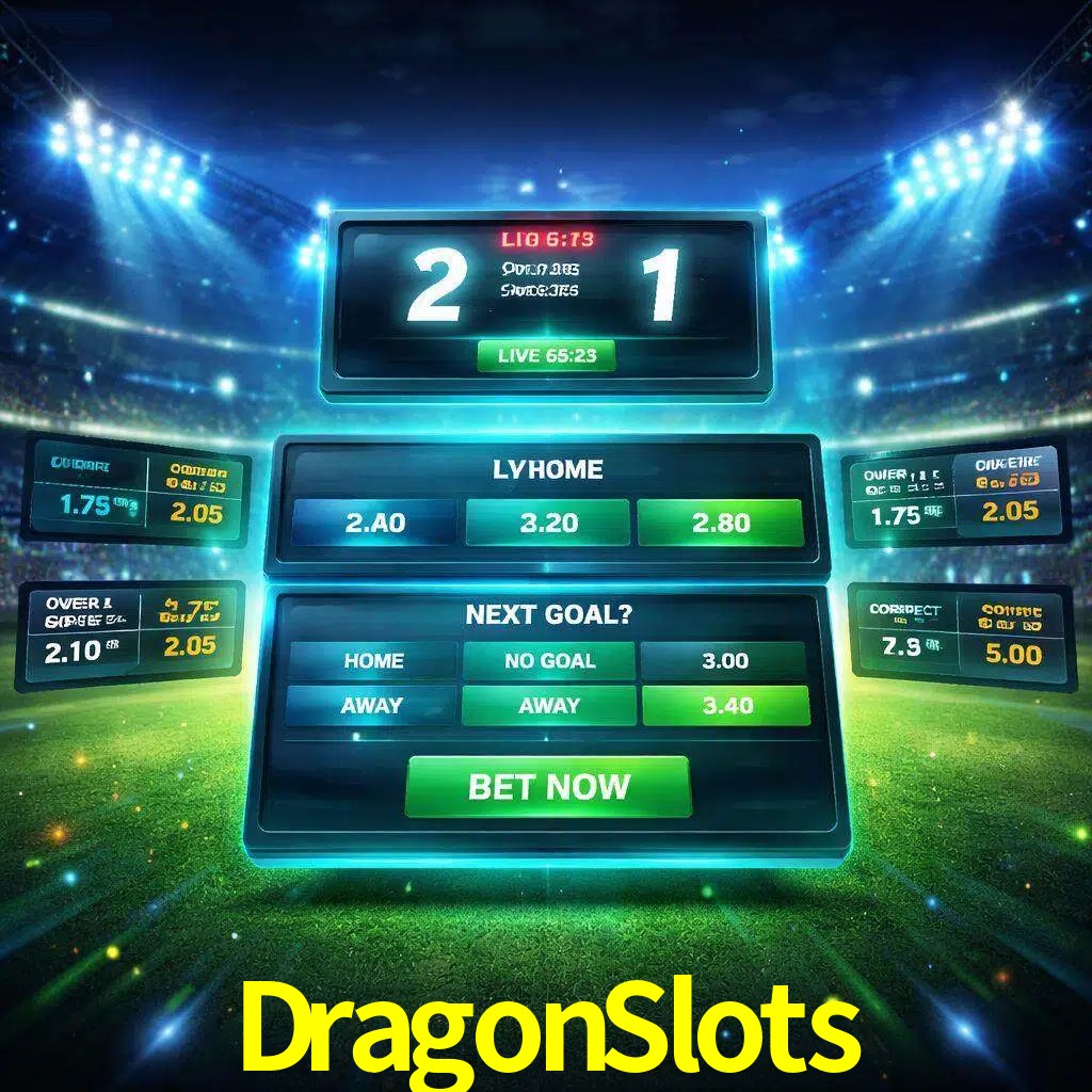 Vista de apuestas en vivo DragonSlots durante un partido en curso