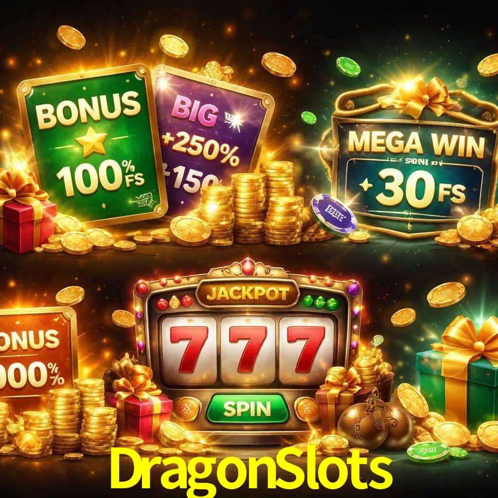 Tipos de bonos DragonSlots incluyendo recompensas de bienvenida y promociones continuas