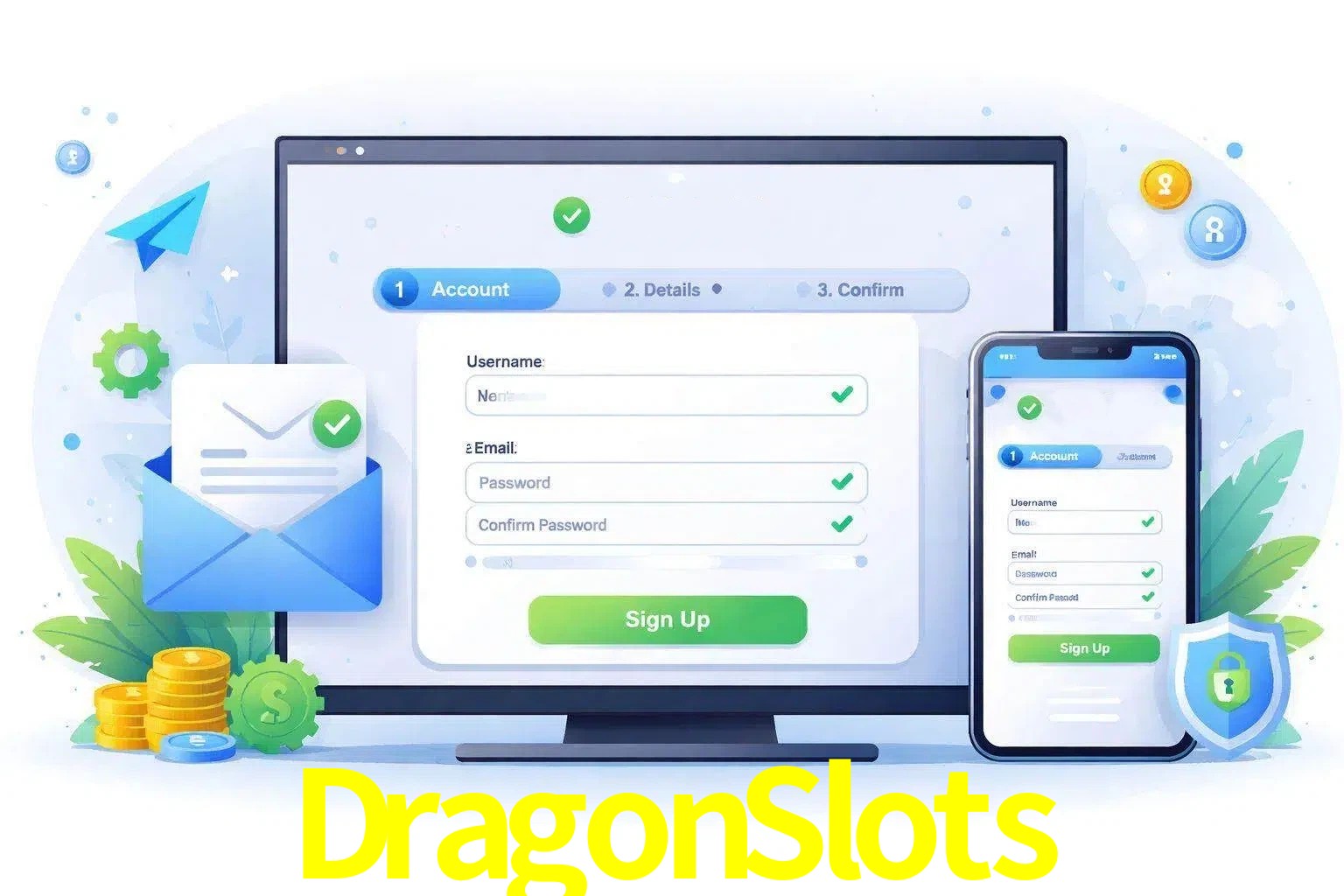 Registro de nuevo usuario y configuración de cuenta DragonSlots